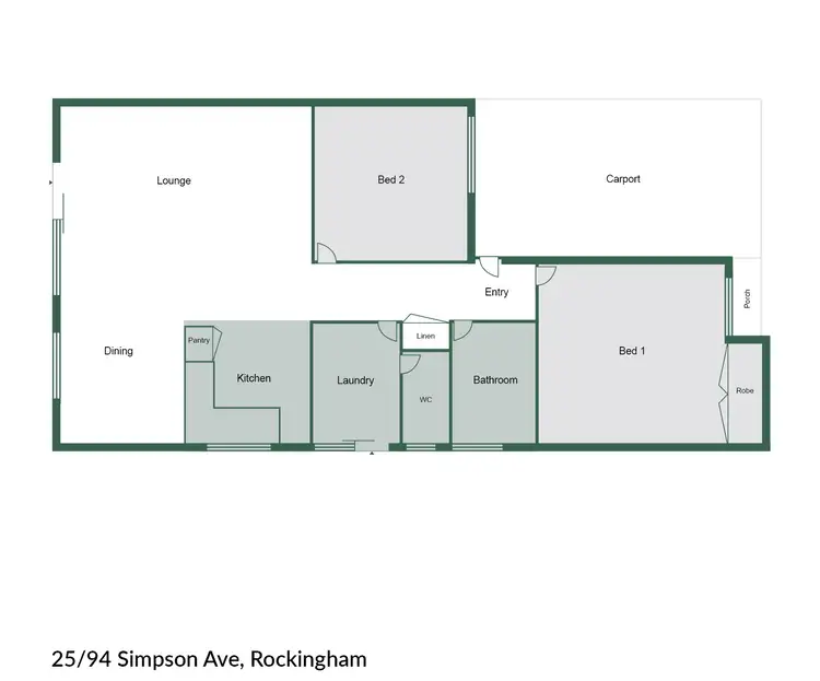 Floorplan of Homely unit listing, 25/94 Simpson Avenue, Rockingham WA 6168