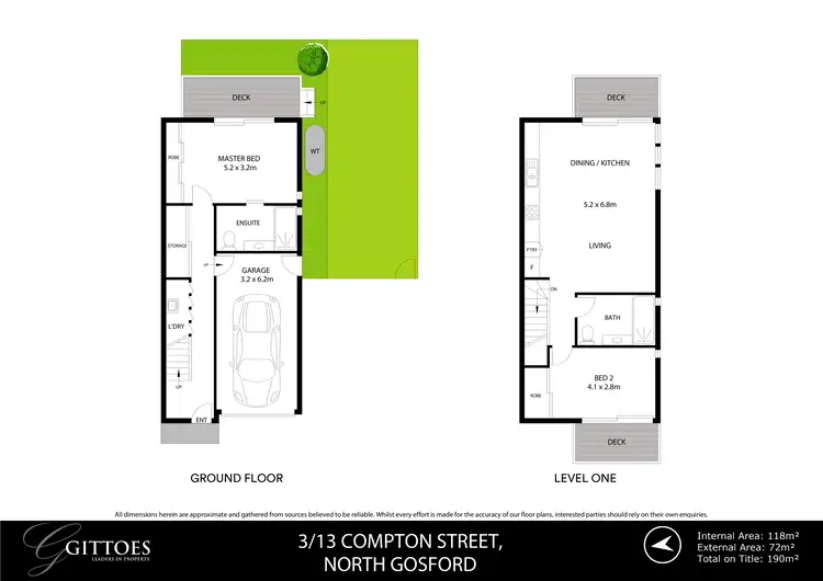 Floorplan of Homely townhouse listing, 3/13 Compton Street, North Gosford NSW 2250