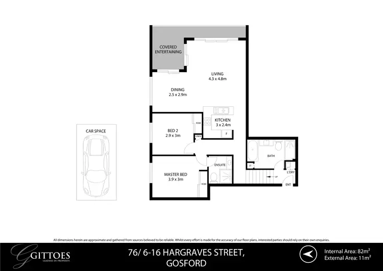 Floorplan of Homely apartment listing, 76/6-16 Hargraves Street, Gosford NSW 2250