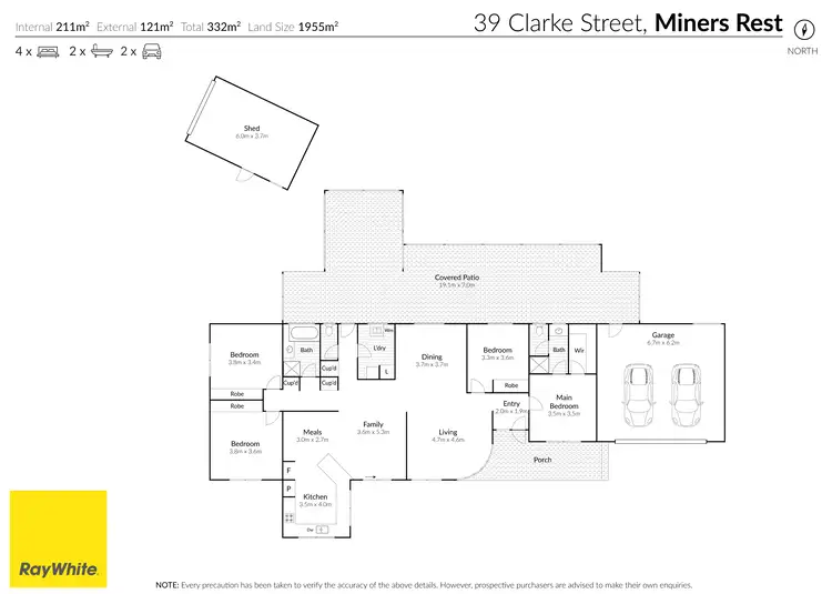 Floorplan of Homely house listing, 39 Clarke Street, Miners Rest VIC 3352
