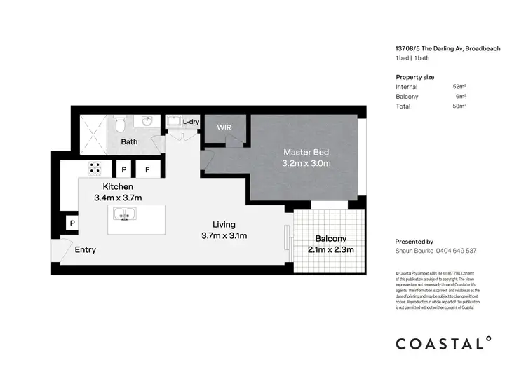 Floorplan of Homely apartment listing, 13708/5 The Darling Avenue, Broadbeach QLD 4218