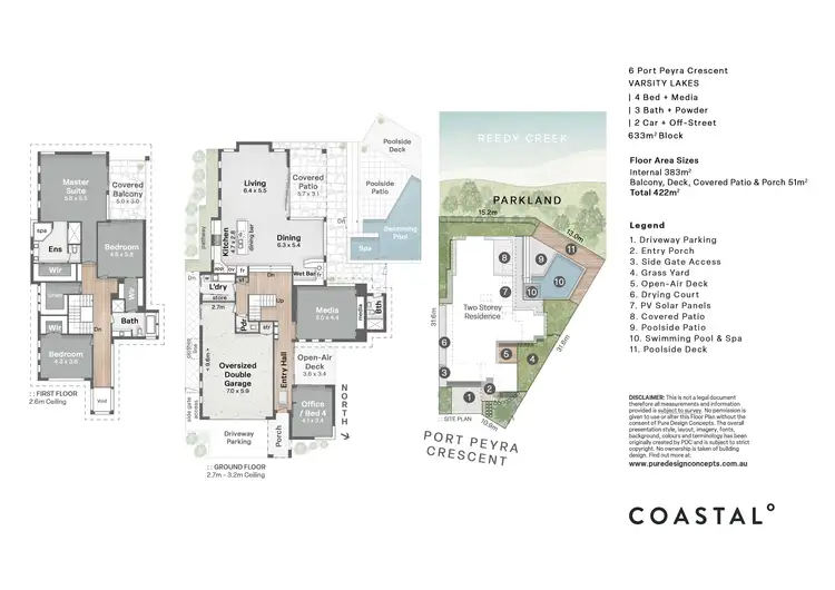 Floorplan of Homely house listing, 6 Port Peyra Crescent, Varsity Lakes QLD 4227