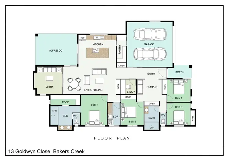 Floorplan of Homely house listing, 13 Goldwyn Close, Bakers Creek QLD 4740