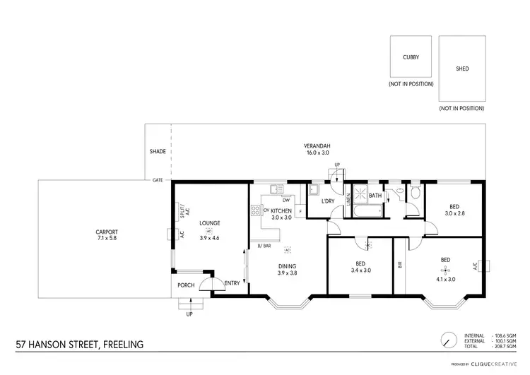 Floorplan of Homely house listing, 57 Hanson Street, Freeling SA 5372