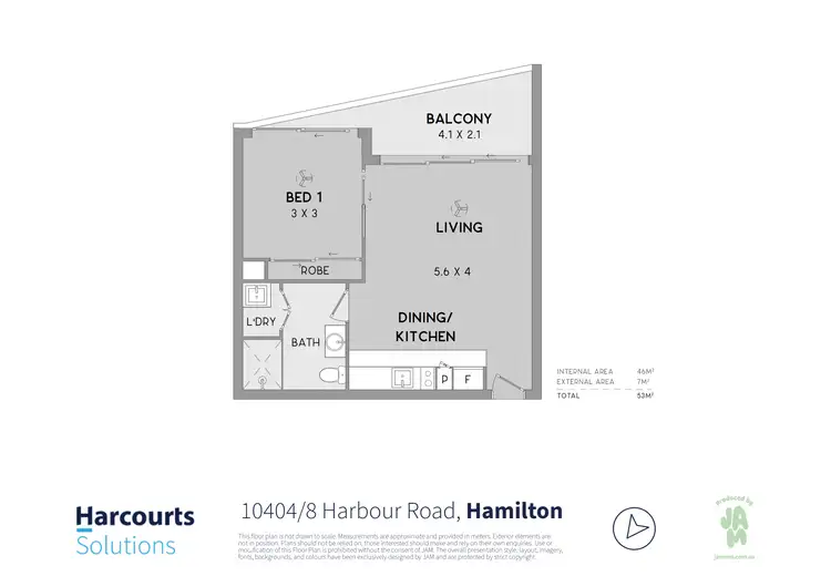 Floorplan of Homely unit listing, 10404/8 Harbour Road, Hamilton QLD 4007