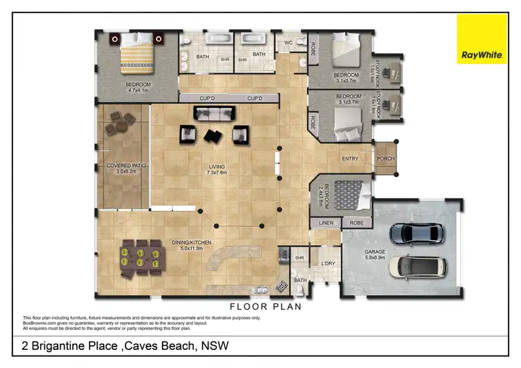 Floorplan of Homely house listing, 2 Brigantine Place, Caves Beach NSW 2281
