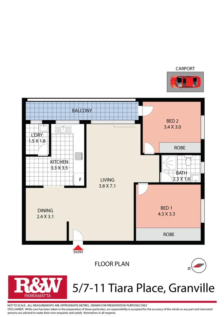 Floorplan of Homely unit listing, 5/7-11 Tiara Place, Granville NSW 2142