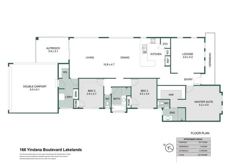 Floorplan of Homely house listing, 166 Yindana Boulevard, Lakelands WA 6180
