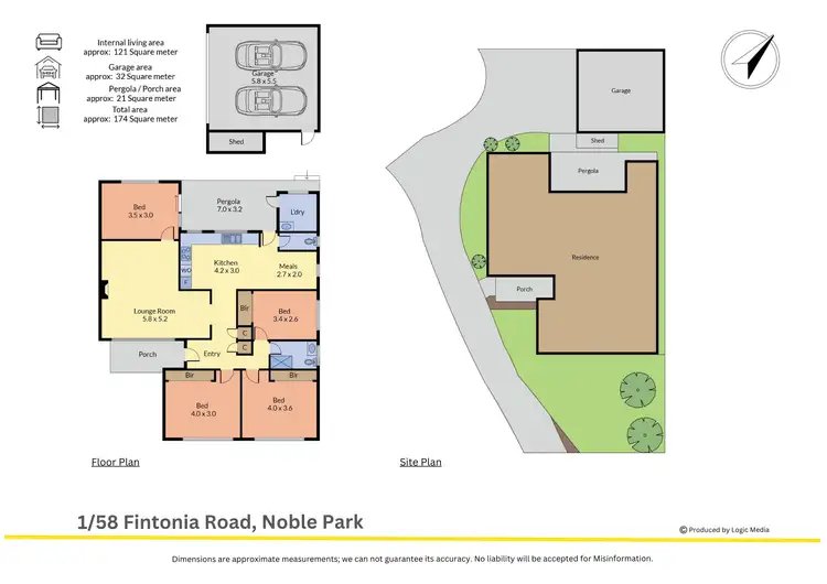 Floorplan of Homely unit listing, 1/58 Fintonia Road, Noble Park VIC 3174