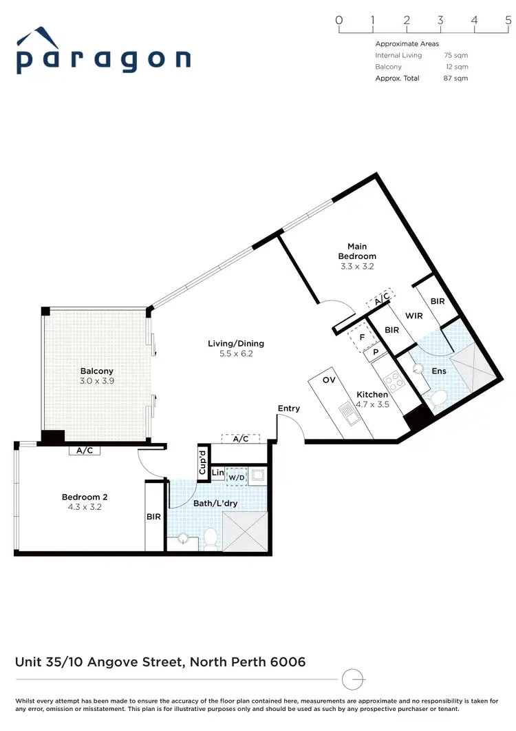 Floorplan of Homely apartment listing, 35/10 Angove Street, North Perth WA 6006