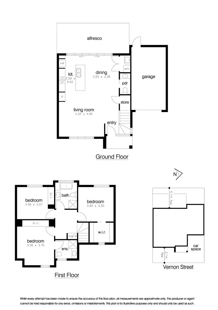 Floorplan of Homely townhouse listing, 1/2 Vernon Street, Spotswood VIC 3015