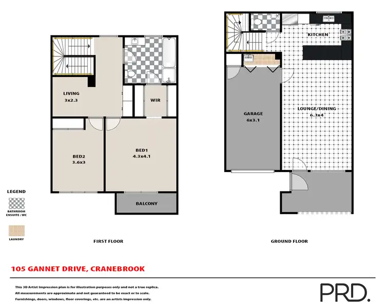 Floorplan of Homely townhouse listing, 105 Gannet Drive, Cranebrook NSW 2749