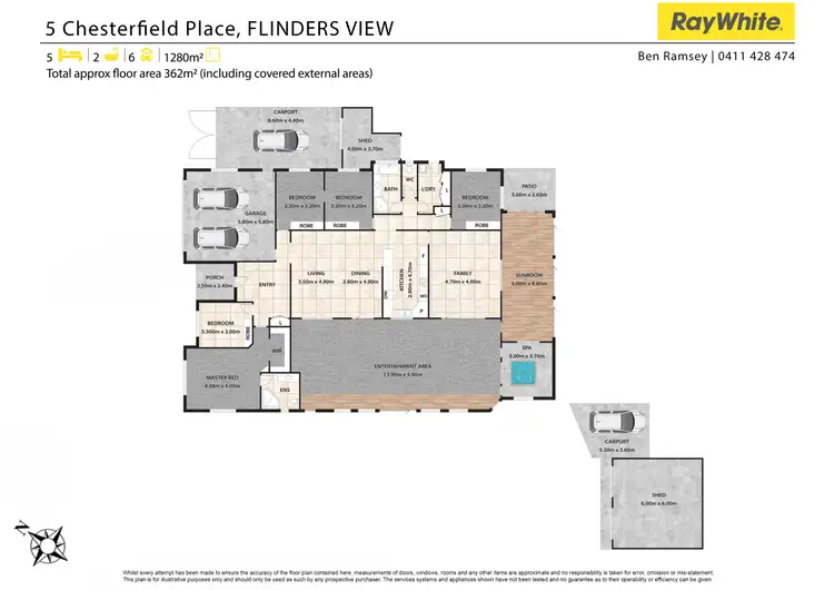 Floorplan of Homely house listing, 5 Chesterfield Place, Flinders View QLD 4305