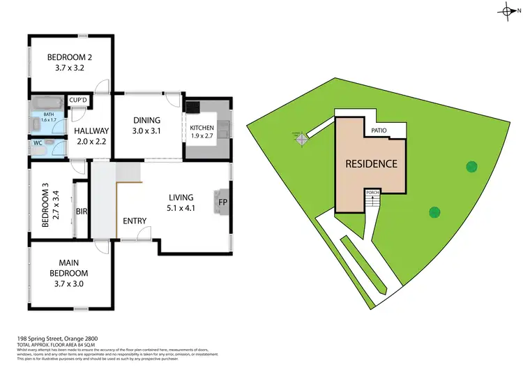 Floorplan of Homely house listing, 198 Spring Street, Orange NSW 2800