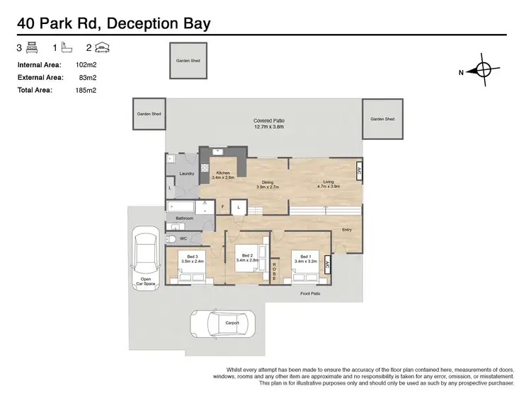 Floorplan of Homely house listing, 40 Park Road, Deception Bay QLD 4508