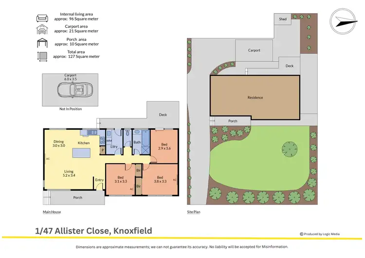 Floorplan of Homely unit listing, 1/47 Allister Close, Knoxfield VIC 3180