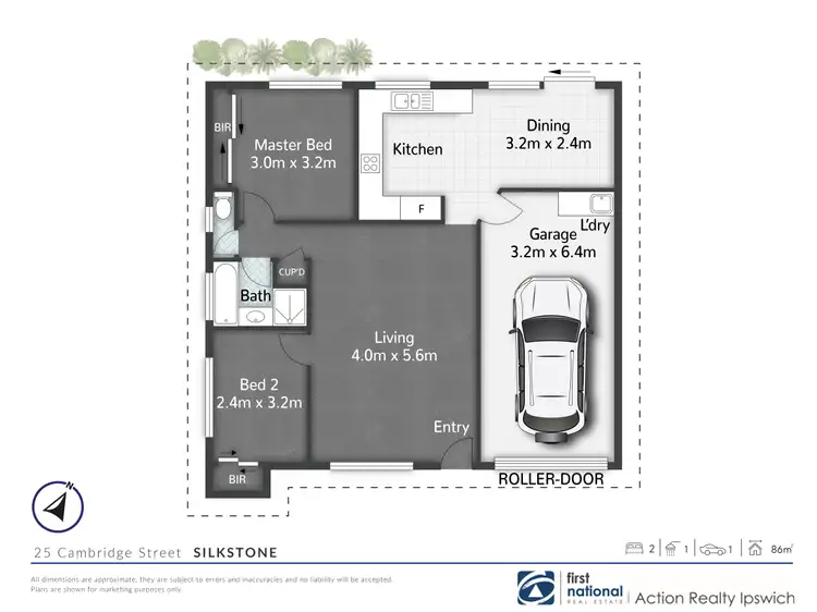 Floorplan of Homely house listing, 2/25 Cambridge Street, Silkstone QLD 4304
