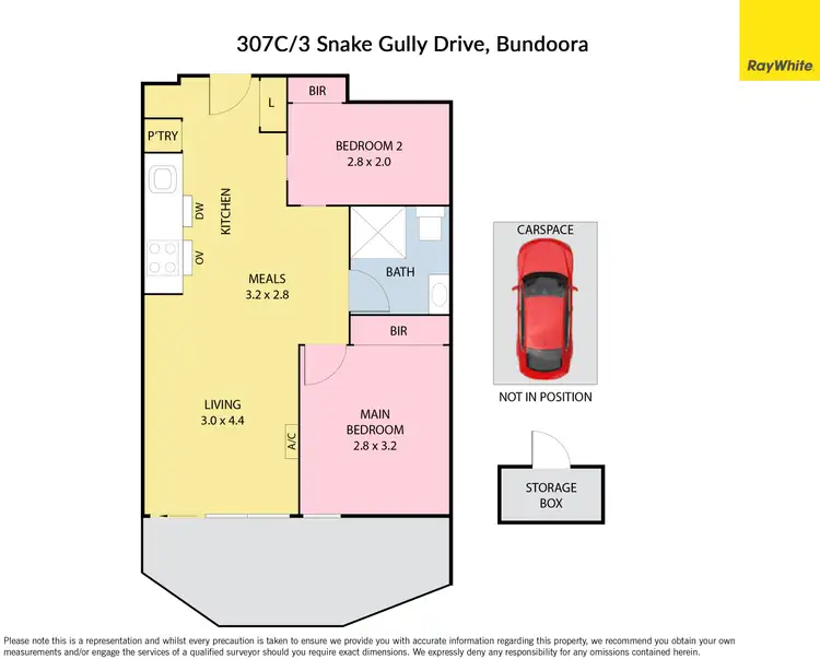 Floorplan of Homely apartment listing, 307C/3 Snake Gully Drive, Bundoora VIC 3083
