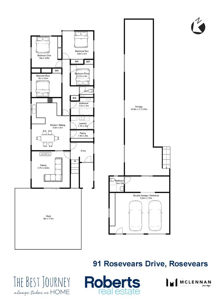 Floorplan of Homely house listing, 91 Rosevears Drive, Rosevears TAS 7277