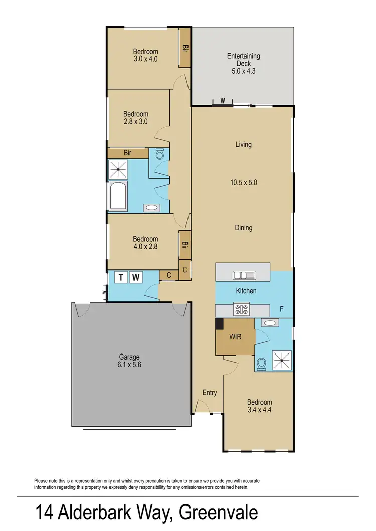 Floorplan of Homely house listing, 14 Alderbark Way, Greenvale VIC 3059