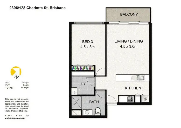 Floorplan of Homely apartment listing, 2306/128 Charlotte Street, Brisbane City QLD 4000
