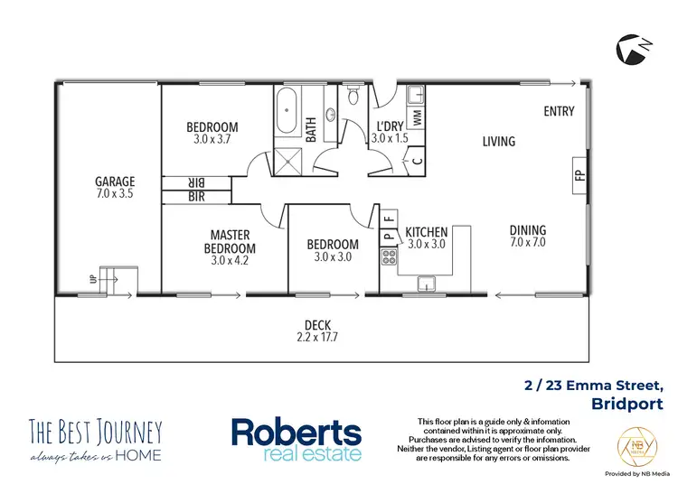 Floorplan of Homely villa listing, 2/23 Emma Street, Bridport TAS 7262