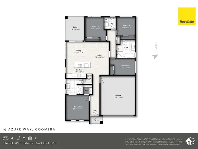Floorplan of Homely house listing, 16 Azure Way, Coomera QLD 4209