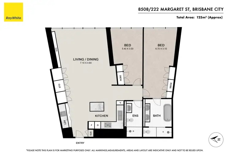 Floorplan of Homely apartment listing, 8508/222 Margaret Street, Brisbane City QLD 4000
