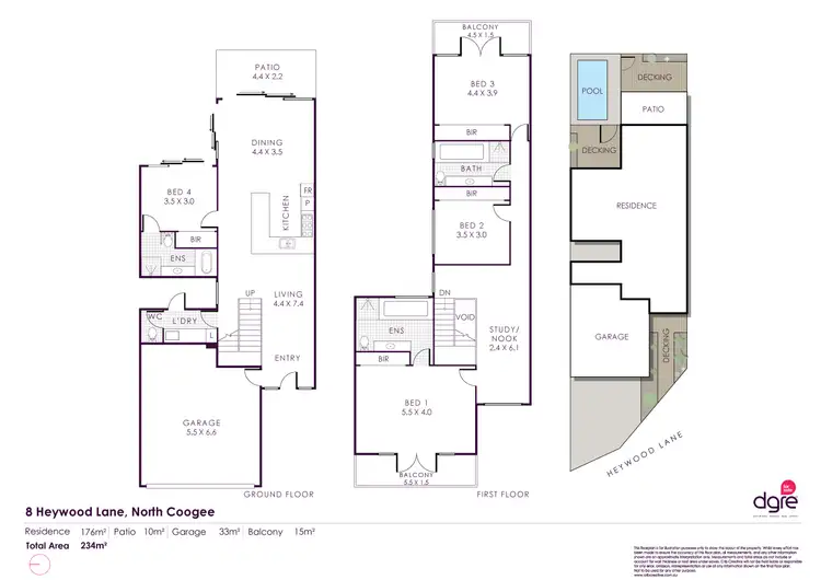 Floorplan of Homely townhouse listing, 8 Heywood Lane, North Coogee WA 6163