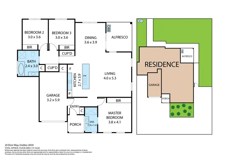 Floorplan of Homely house listing, 20 Ebor Way, Dubbo NSW 2830