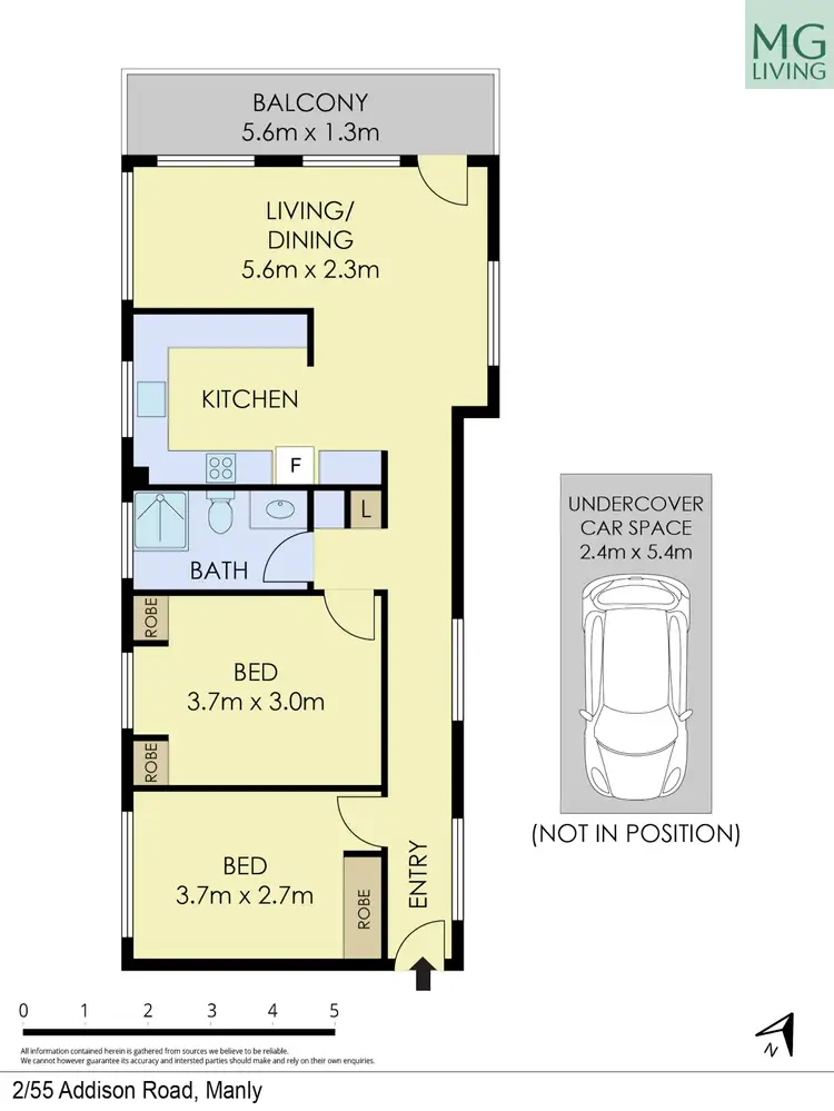 Floorplan of Homely apartment listing, 2/55 Addison Road, Manly NSW 2095