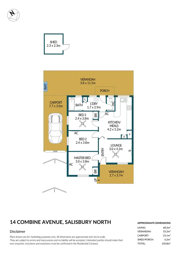 Floorplan of Homely house listing, 14 Combine Avenue, Salisbury North SA 5108