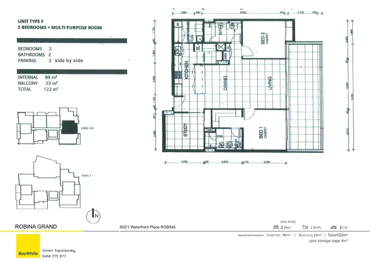 Floorplan of Homely apartment listing, 602/1 Waterfront Place, Robina QLD 4226