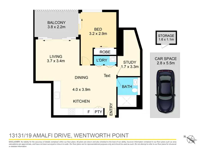 Floorplan of Homely apartment listing, 13131/19 Amalfi Drive, Wentworth Point NSW 2127