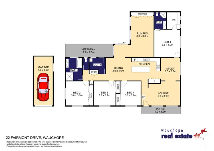 Floorplan of Homely house listing, 22 Fairmont Drive, Wauchope NSW 2446