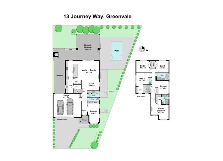 Floorplan of Homely house listing, 13 Journey Way, Greenvale VIC 3059
