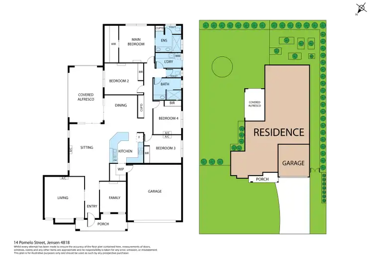 Floorplan of Homely house listing, 14 Pomelo Street, Jensen QLD 4818