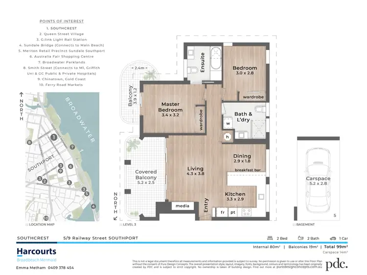 Floorplan of Homely unit listing, 5/9 Railway Street, Southport QLD 4215