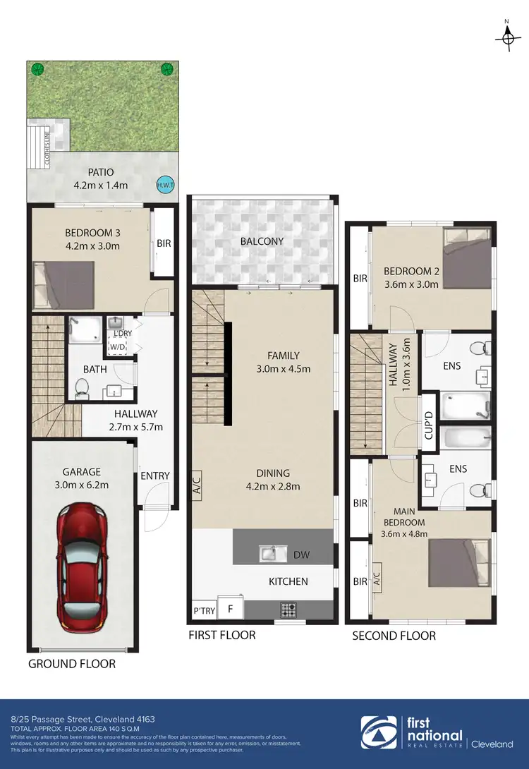 Floorplan of Homely townhouse listing, 8/25-27 Passage Street, Cleveland QLD 4163