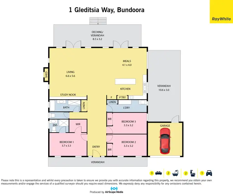 Floorplan of Homely house listing, 1 Gleditsia Way, Bundoora VIC 3083