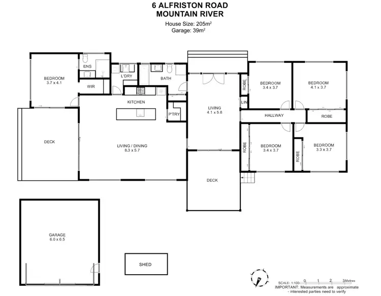 Floorplan of Homely house listing, 6 Alfriston Road, Mountain River TAS 7109