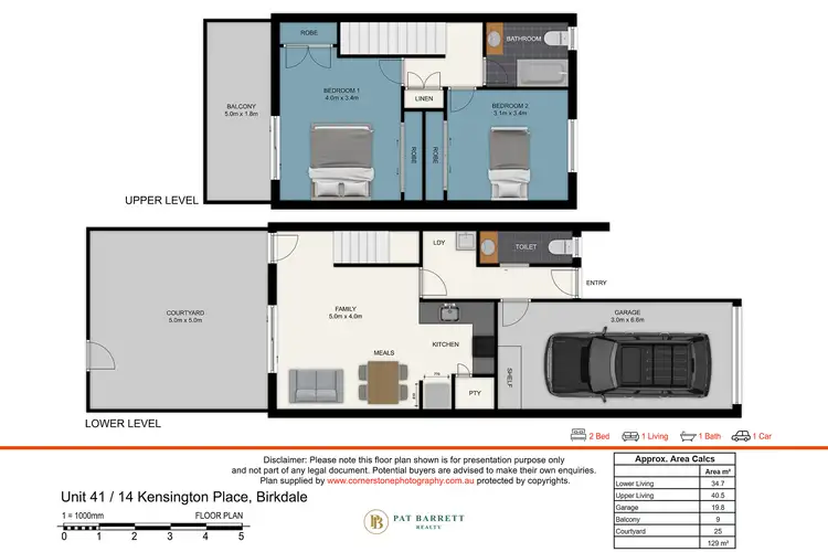 Floorplan of Homely townhouse listing, 41/14 Kensington Place, Birkdale QLD 4159