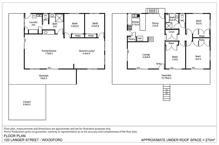 Floorplan of Homely rural property listing, 120 Langer Street, Woodford QLD 4514