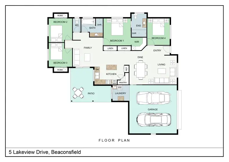 Floorplan of Homely house listing, 5 Lakeview Drive, Beaconsfield QLD 4740