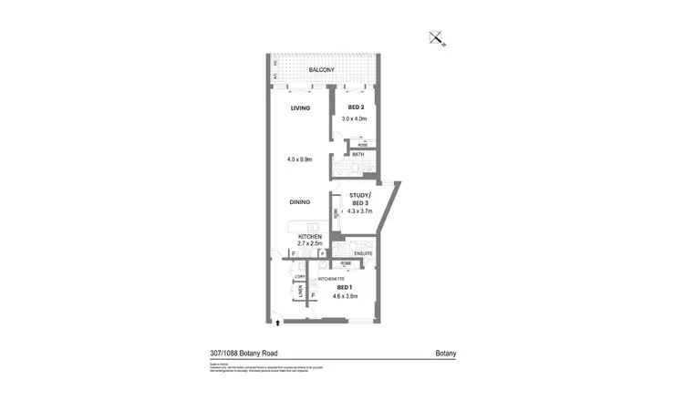 Floorplan of Homely apartment listing, 307/1084 Botany Road, Botany NSW 2019