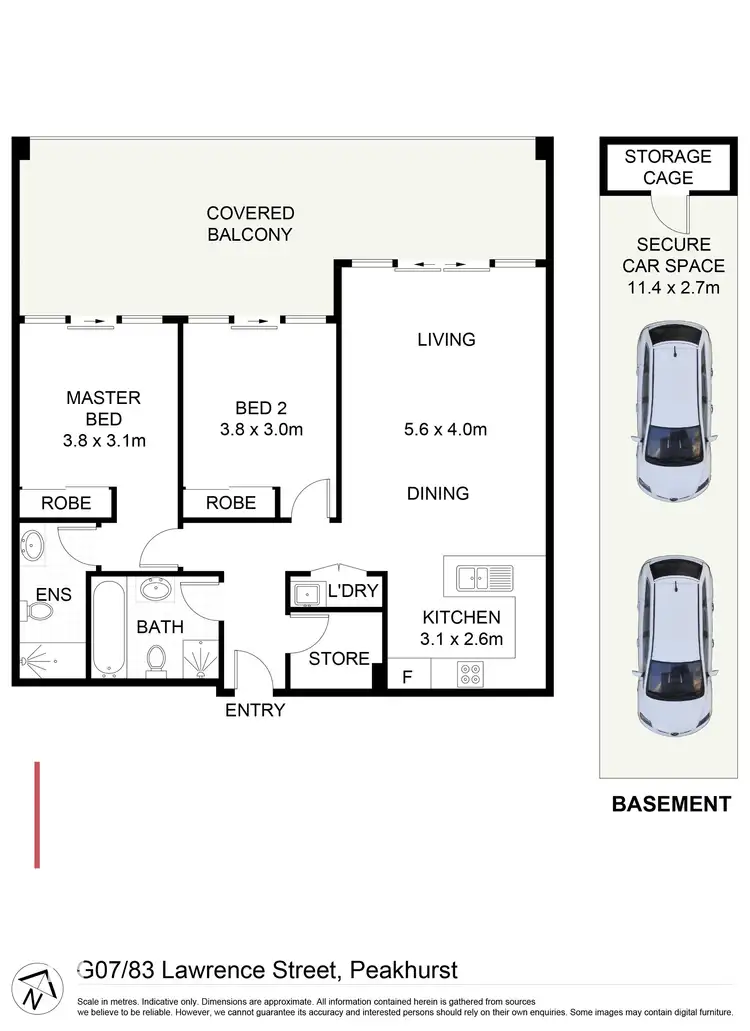 Floorplan of Homely apartment listing, G07/83 Lawrence Street, Peakhurst NSW 2210