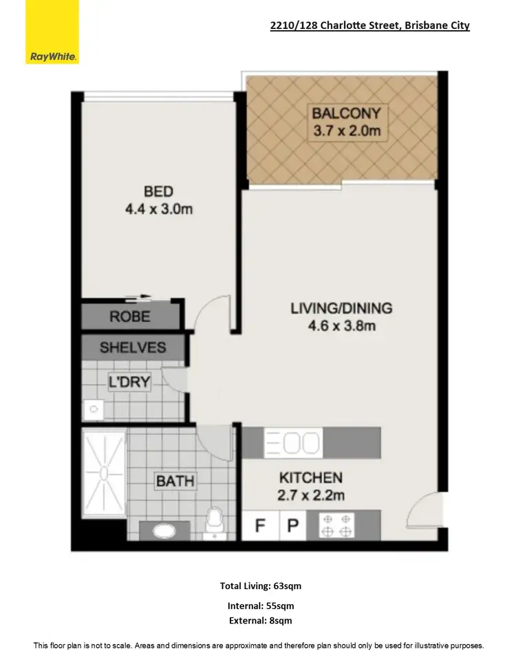 Floorplan of Homely apartment listing, 2210/128 Charlotte Street, Brisbane City QLD 4000