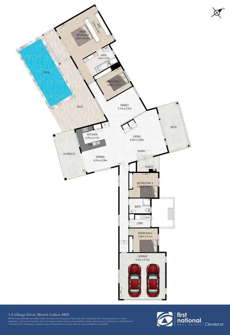 Floorplan of Homely house listing, 1-3 Village Drive, Mount Cotton QLD 4165