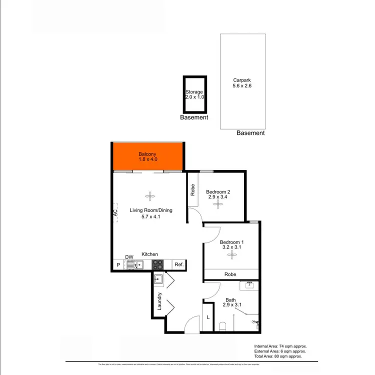 Floorplan of Homely apartment listing, 514/3 Fourth Street, Bowden SA 5007
