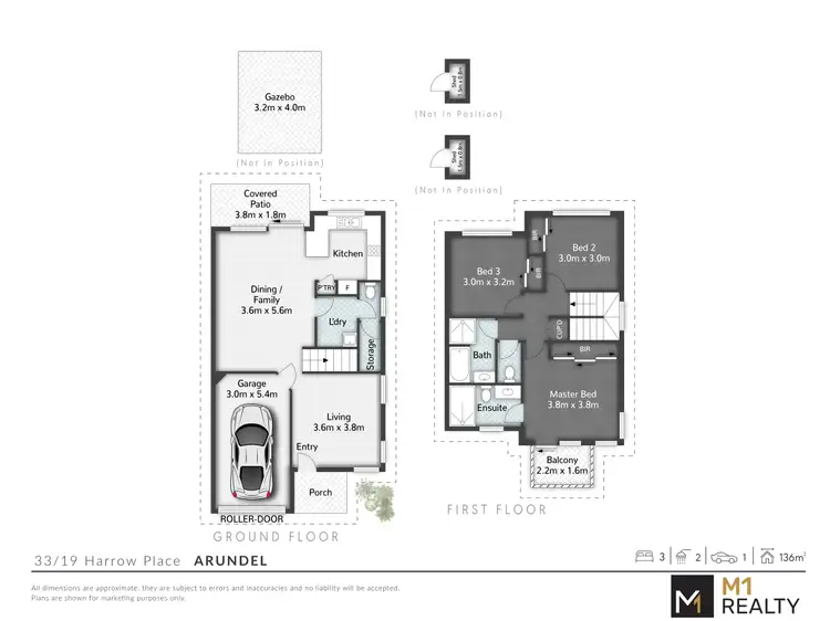 Floorplan of Homely townhouse listing, 33/19 Harrow Place, Arundel QLD 4214